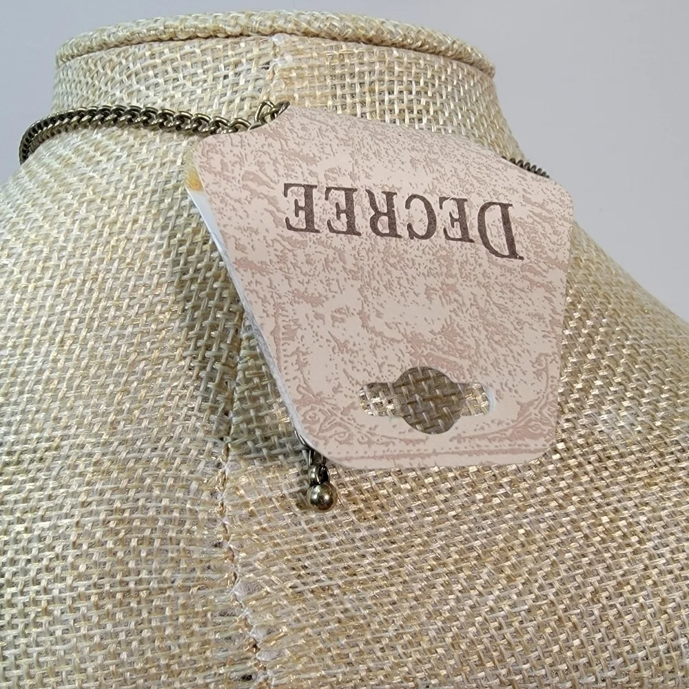 NEW Decree Boho Necklace Metal Loops and chain statement Bib Necklace